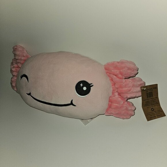 Pink Winking Axolotl Plush Pillow Toy Decor Own Your Magic Little Brownie OYM - Picture 2 of 10